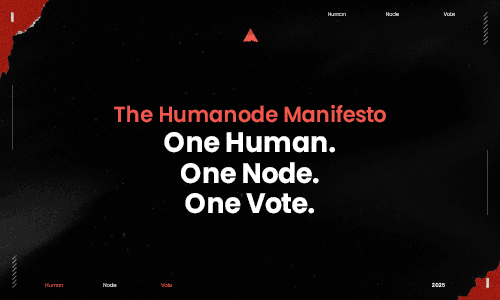 one human = one node = one vote